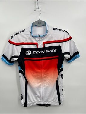 ZERO BIKE Gradient Red-Orange Cycling Jersey Short Padded Set
